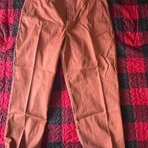 L.L. Bean Lakewashed Khakis Men's 40x30 (Act 34x33)  Red Brown Dark Barley Nautr